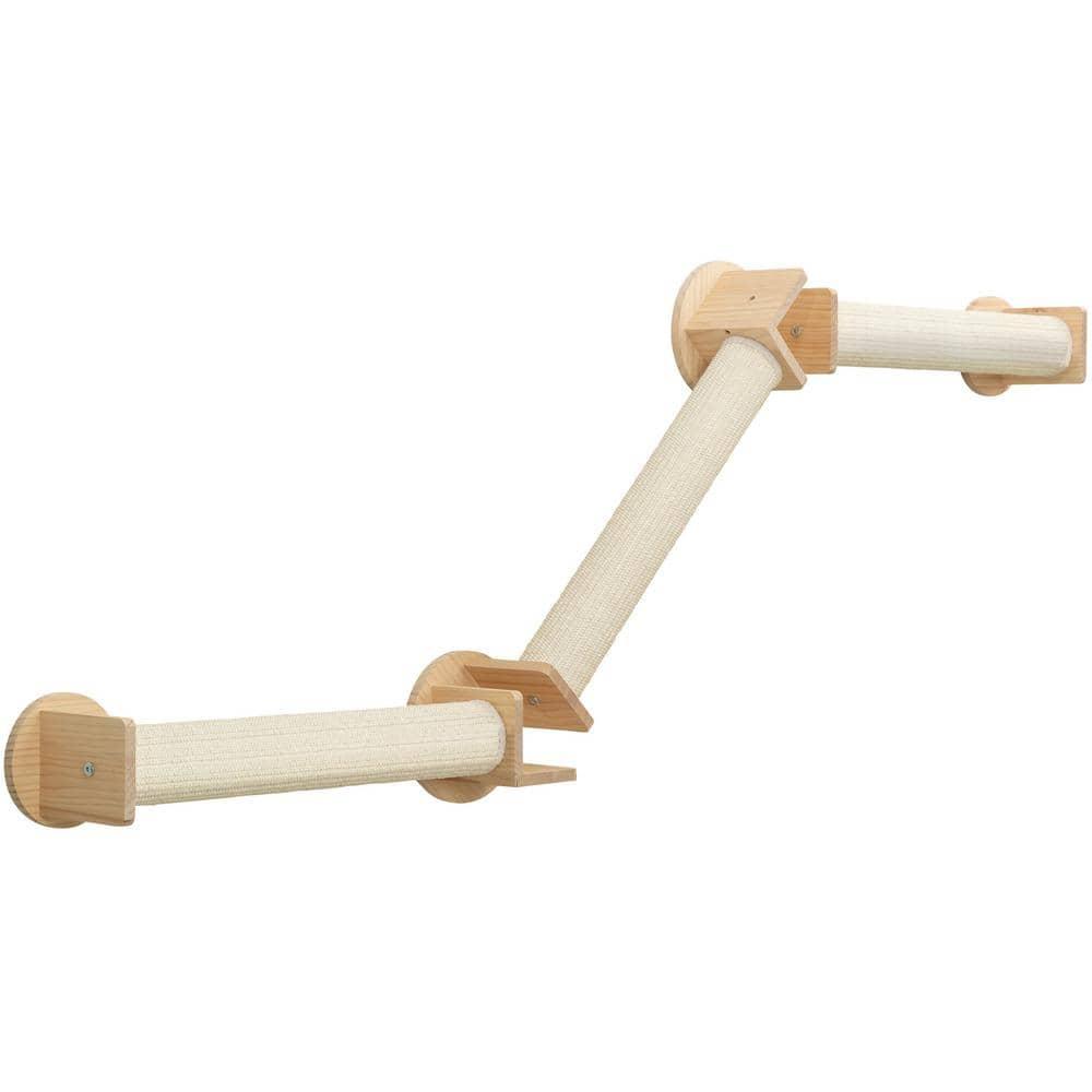 TRIXIE TRIXIE Wall Set 2, Indoor Wall Mounted Cat Scratching Posts for Elevated Fun, Lounger, Scratcher, Perch