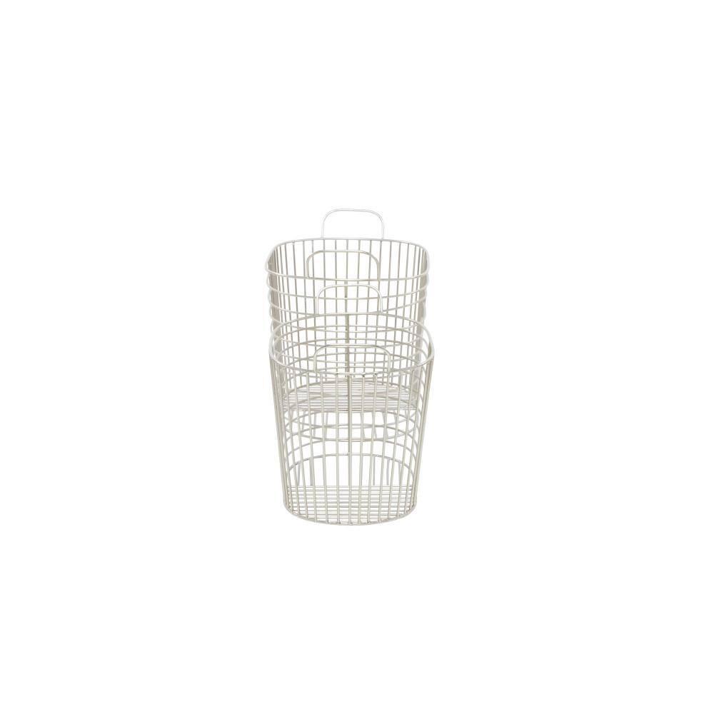 Abbie Metal Basket With Handles - Set of 2