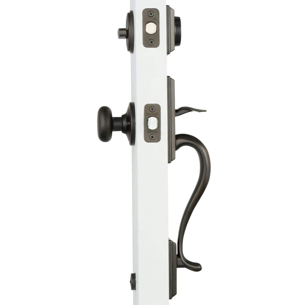 Hawthorne Handleset with Single Cylinder Deadbolt and Juno Door Knob and Rosette