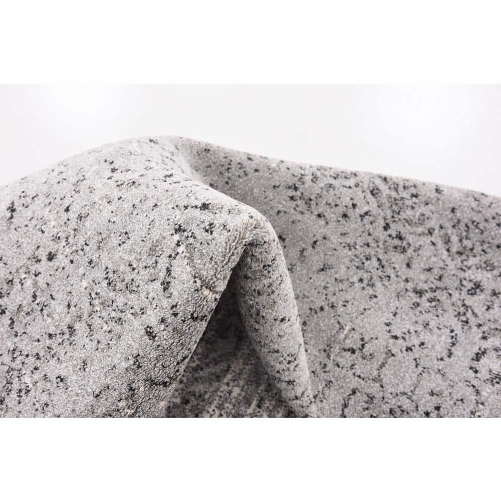 Unique Loom Del Mar Collection Area Rug - Jennifer (8'  x 11' Rectangle Gray/Black)
