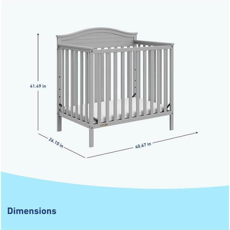 Graco Stella 4-in-1 Mini Convertible Crib with Mattress