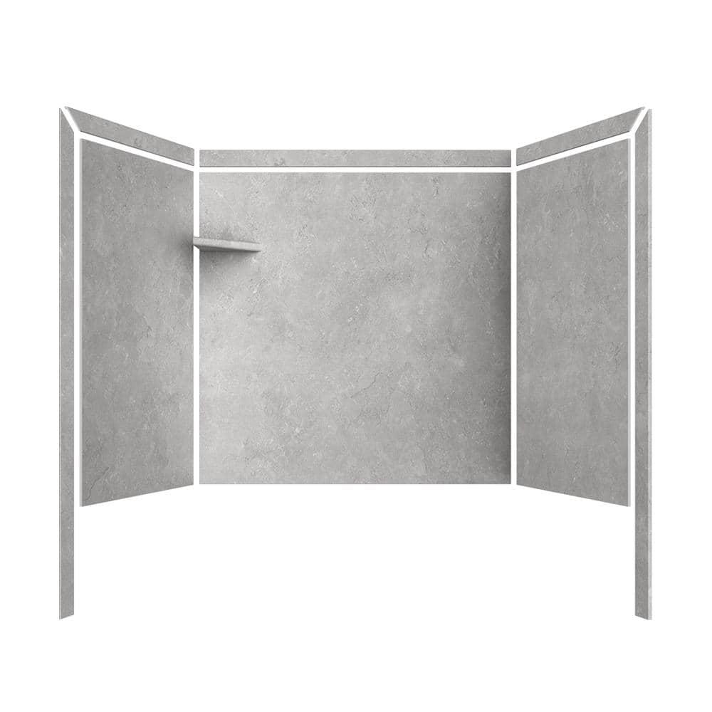 FlexStone Elite 60"W x 32"D x 60"H Alcove Bathtub Surround