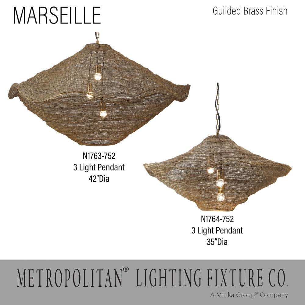 Small 1 Light Pendant In Gilded Brass Finish