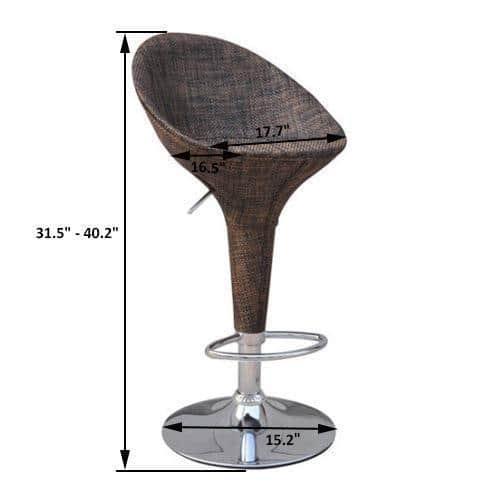 Orren Ellis Galeton Swivel Upholstered Adjustable Height Counter Stool with Metal Frame (Set of 2)