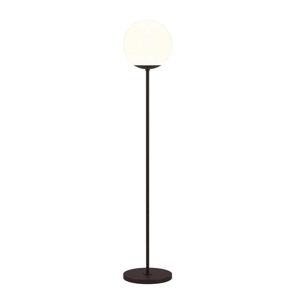 Evelyn&Zoe Contemporary Metal Globe & Stem Floor Lamp