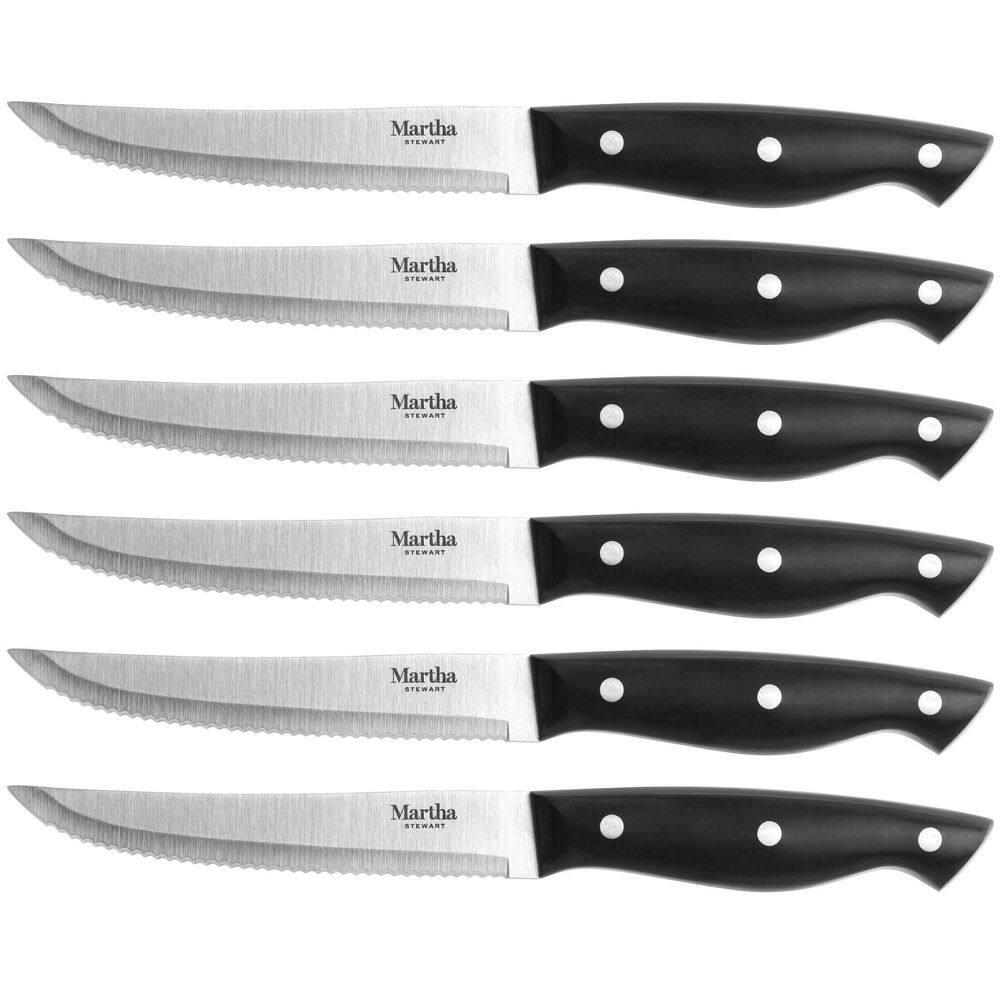 Martha Stewart Martha Stewart Stainless Steel 14 Piece Cutlery And Knife Block Set In Black