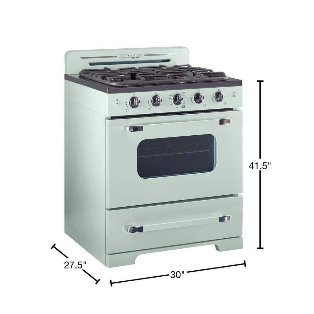 Unique Appliances Classic Retro 30" 4 burner 3.9 cu. ft. Freestanding Gas Range with Convection Oven UGP-30CR LG