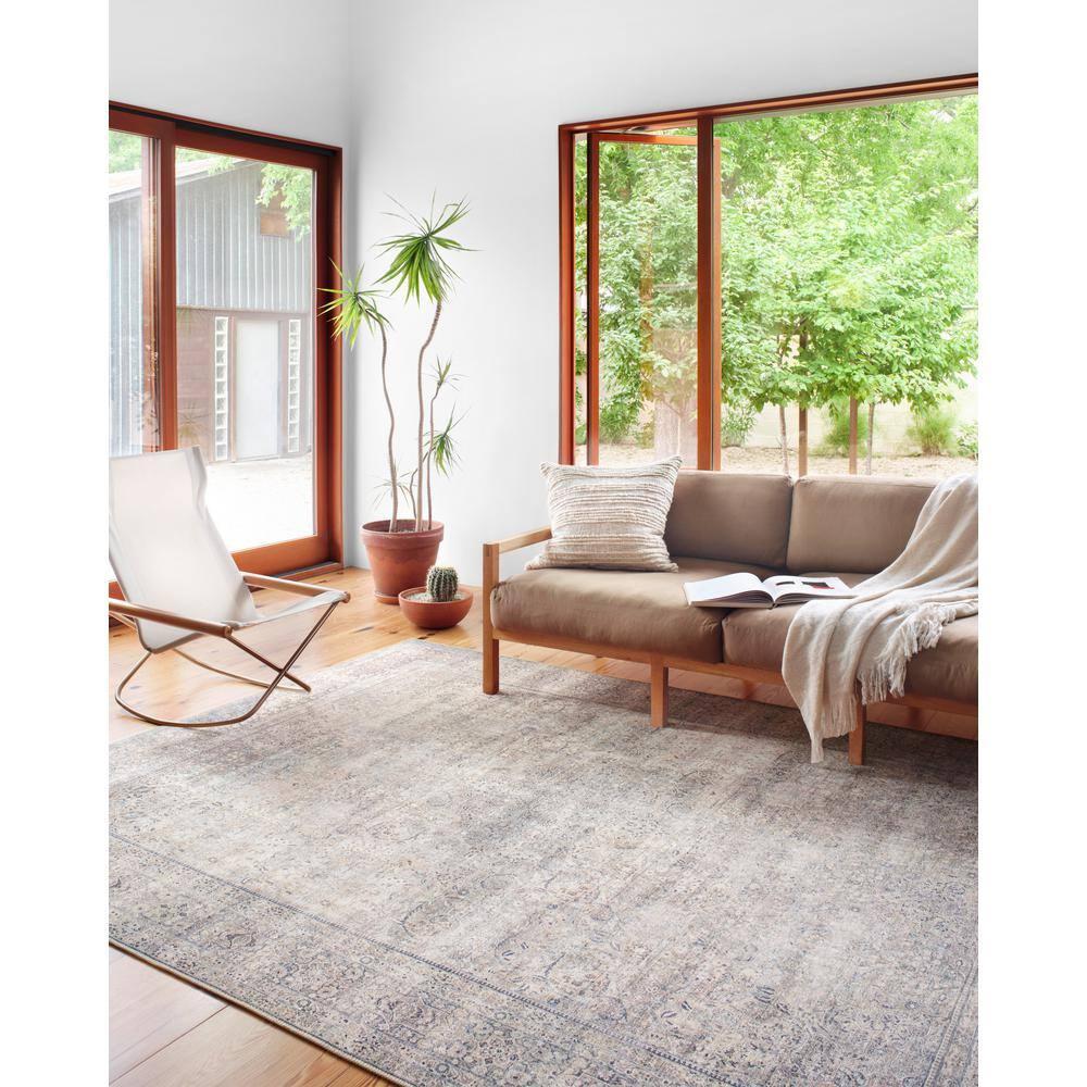 Loloi II Wynter WYN-03 Silver / Charcoal Oriental Area Rug 7'-6" x 9'-6"