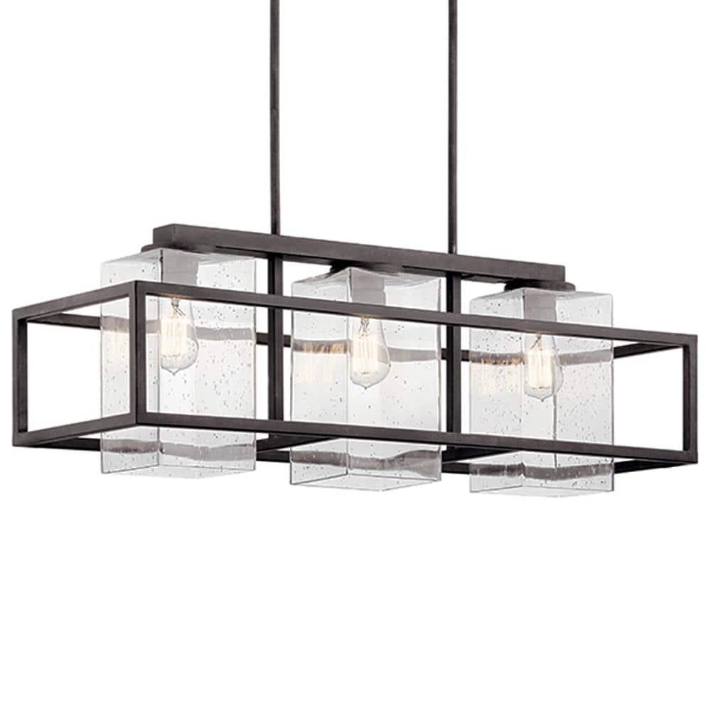 Kichler Lighting Wright 3 - Light Chandelier in  Weathered Zinc
