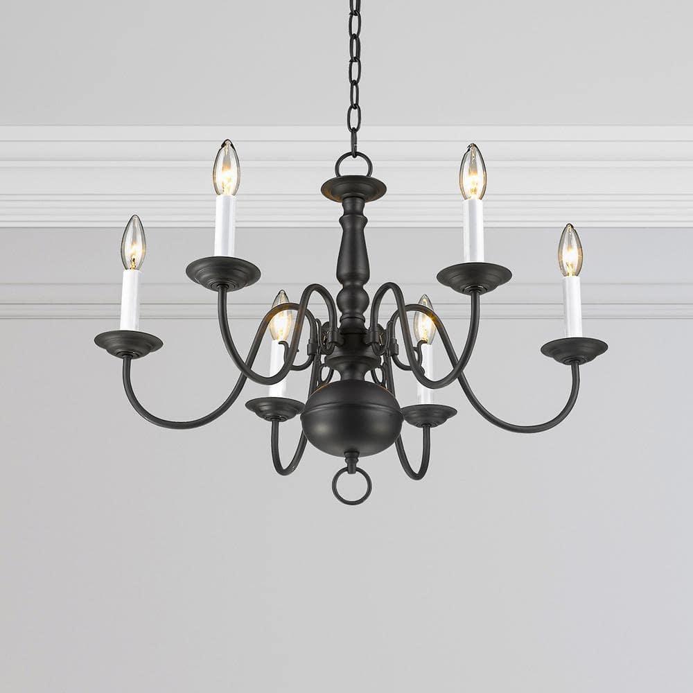 Livex Lighting Williamsburgh 6 - Light Chandelier in  Bronze