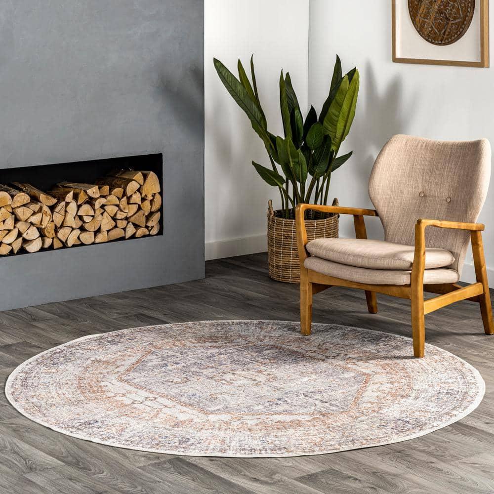 nuLOOM Jacquie Machine Washable Vintage Floral Area Rug