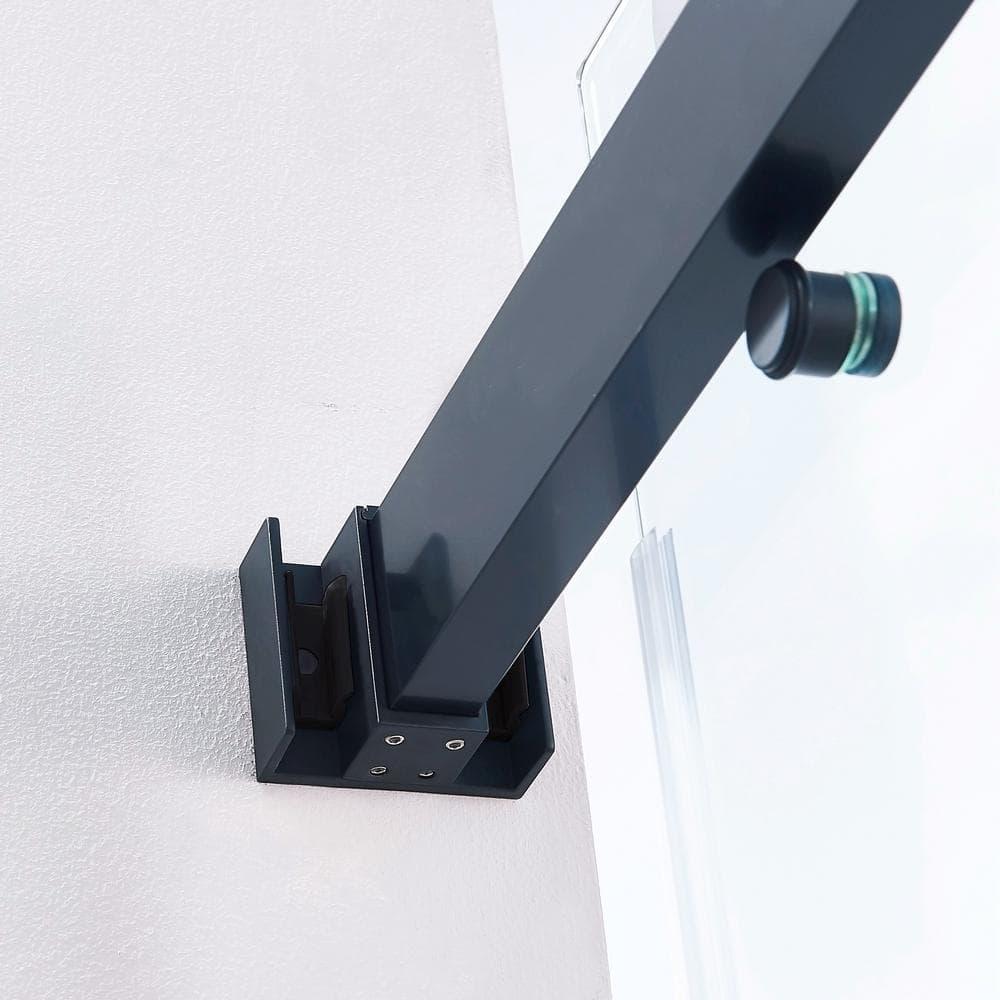 LAWRENCE 56-60"W X 75"H Frameless Double Sliding Shower Door, 304 Stainless Steel In Matte Black, 5/16" (8Mm) Thick SGCC Tempered Clear Glass. | Wayfair