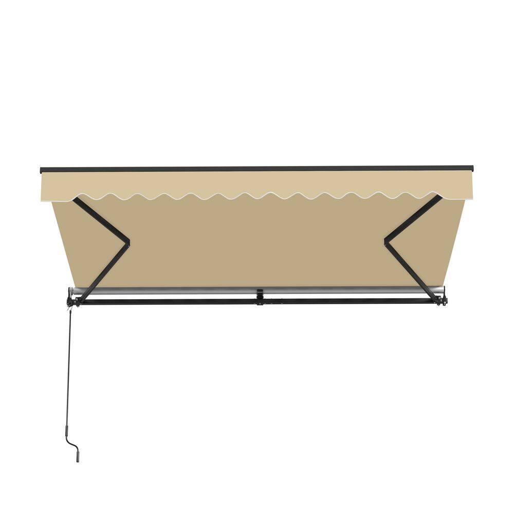 Motorized Retractable Patio Awning- Black Frame