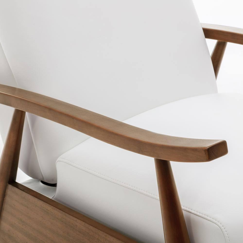 Comfort Pointe Solaris Press-Back Recliner Milky White