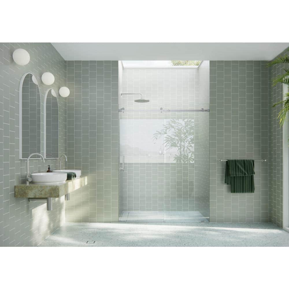 Astro 60 - 64 in. x 78 in. Fully Frameless Glass Sliding Shower Door