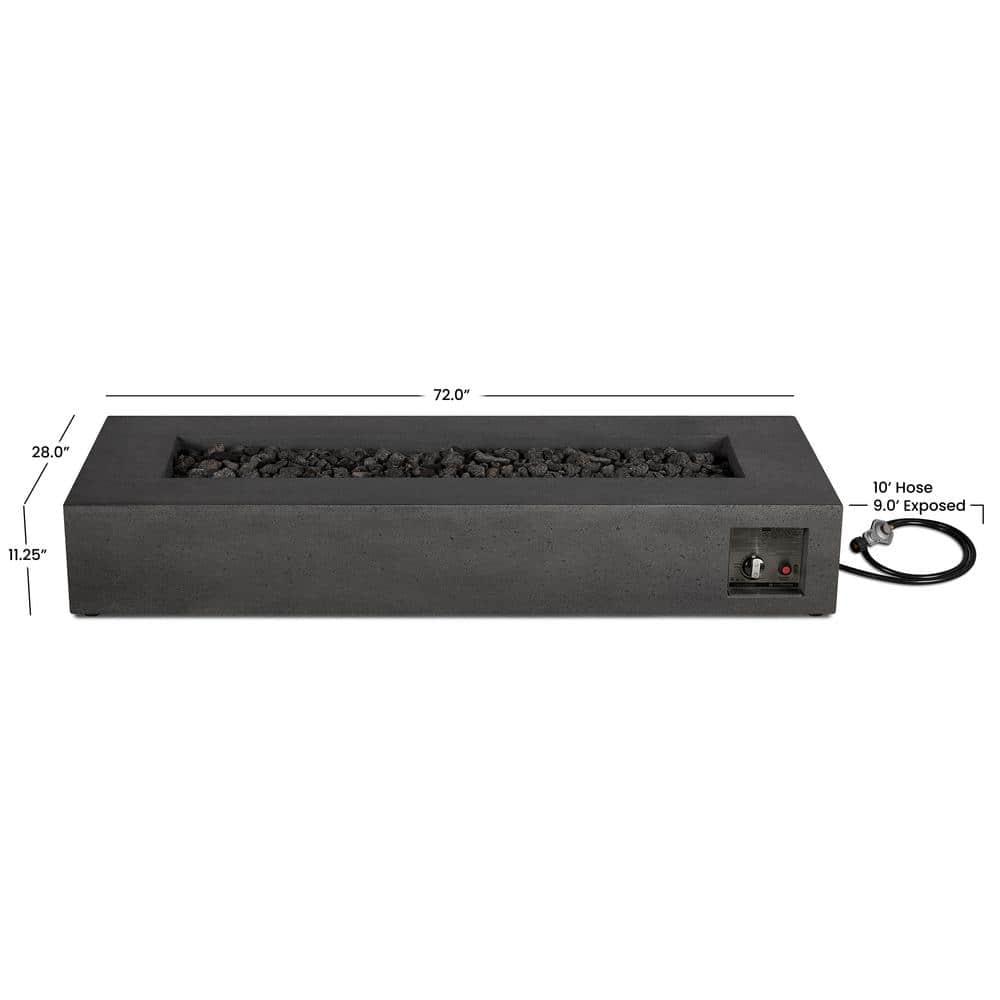 Magnus Fire Table - Carbon / Long Rectangle