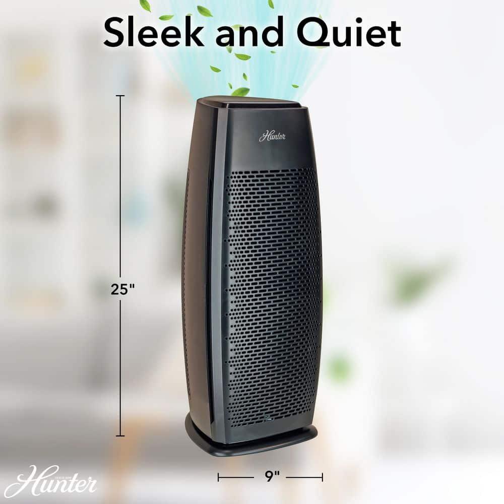 Hunter HP600 Air Purifier. True HEPA Air Purifier Tower for Pets, Odors, Allergens, Smoke, Dust, VOC's. 3 Fan Speeds, Sleep Timer