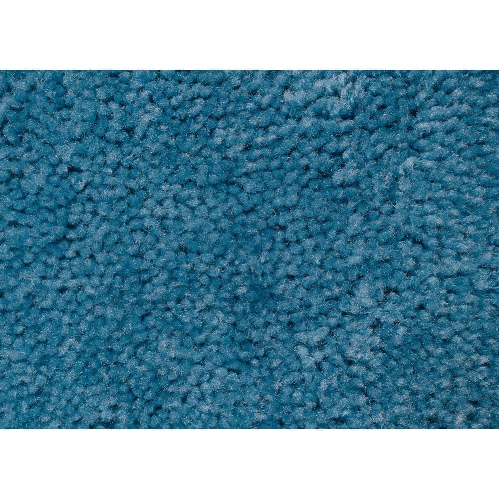 4pc Traditional Nylon Washable Bathroom Rug Set Basin Blue - Garland Rug: Includes Lid & Contour Cover, Machine Made