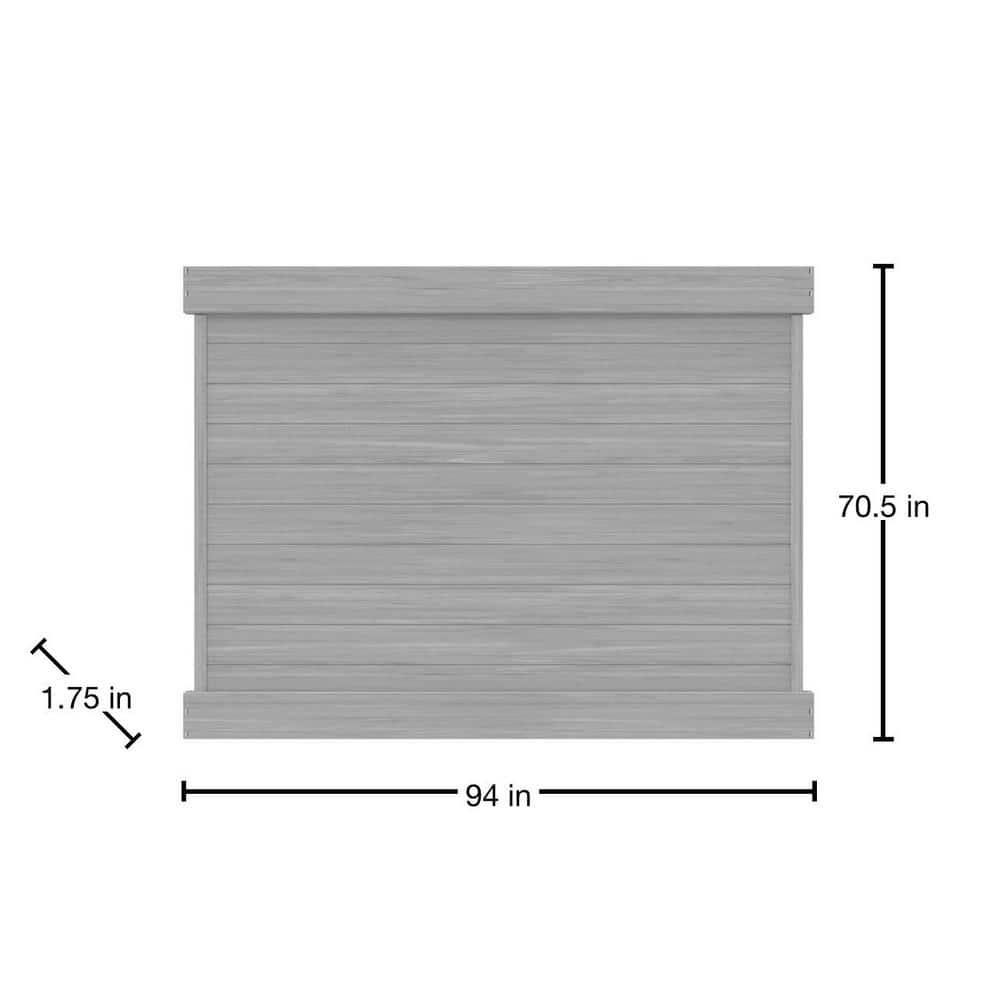 Barrette Outdoor Living Horizontal Fence Driftwood Vinyl Privacy Panel Kit