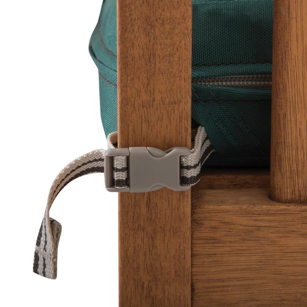 19" x 19" x 3" Ravenna Water-Resistant Patio Seat Cushion Mallard Green - Classic Accessories: Zippered, Polyurethane Foam Filled