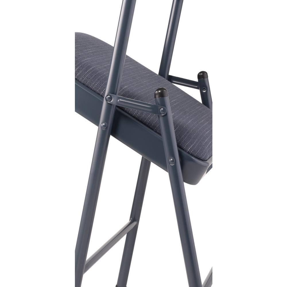 National Public Seating Commercialine Fabric Padded Stackable Folding Chair Folding Chair Set (Set of 4)