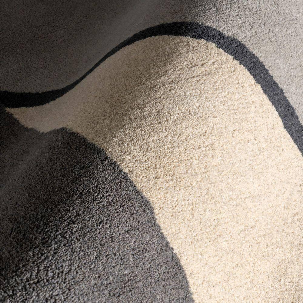 Nuloom Greenwich Abstract Wool Area Rug, Shaped 4' x 6', Grey