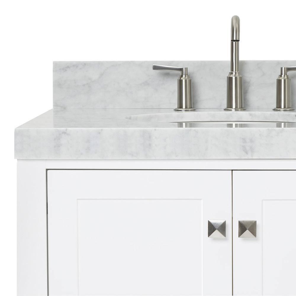 Cambridge 42'' Single Bathroom Vanity with Carrara Marble Top