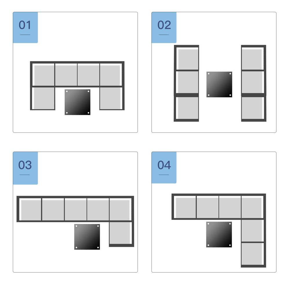 Outsunny 7-Piece Patio Furniture Set, Outdoor Wicker Conversation Set, All Weather PE Rattan Sectional Sofa w/ Faux Wood Table, Stripe Pillows, Gray