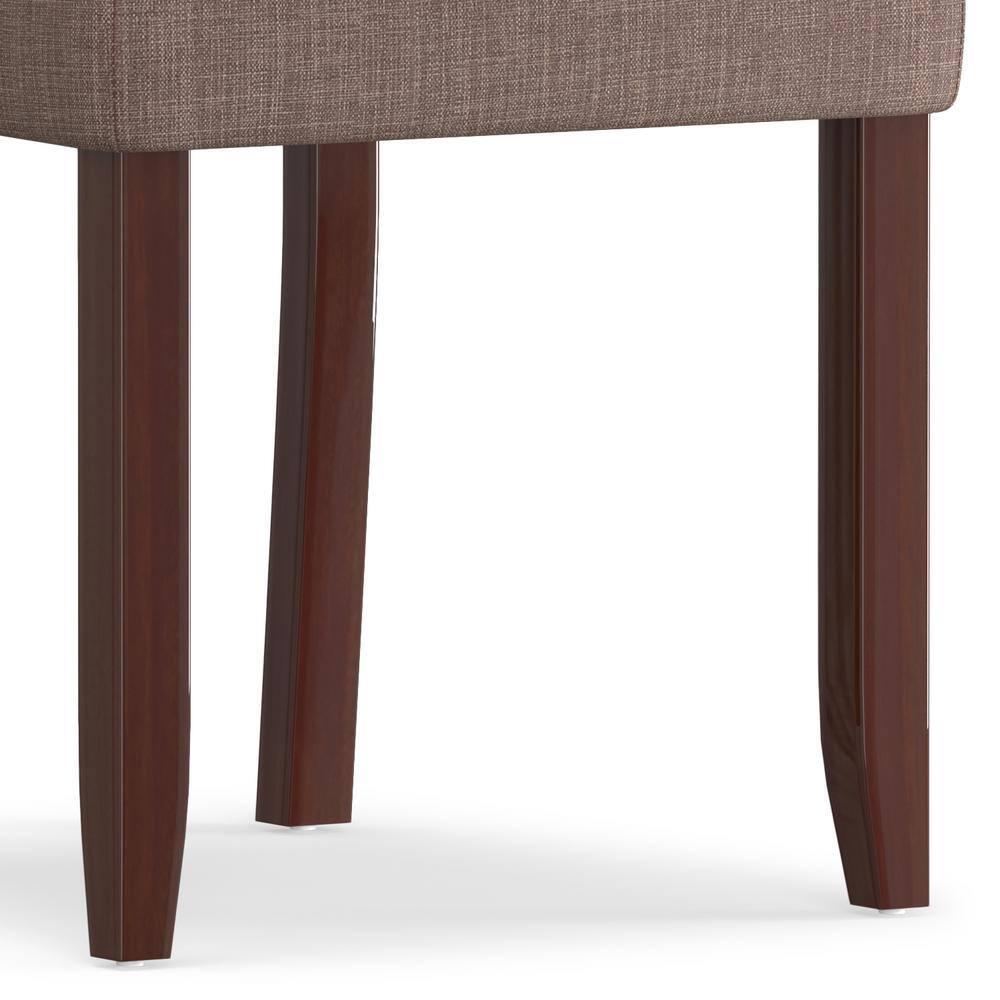 Simpli Home Acadian 17.99'' H Linen Look Polyester Upholstered Parsons Chair (Set of 2)