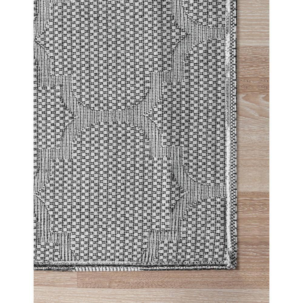 Unique Loom Decatur Collection Area Rug - Trellis (2' x 8' Runner Black/Ivory)