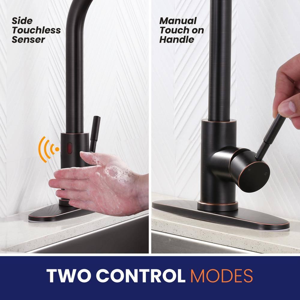 ARCORA ARCORA Stainless Steel  Single Handle Pull-Down Sprayer Kitchen Faucet Set with Touchless Sensor AR7100301RB-DC