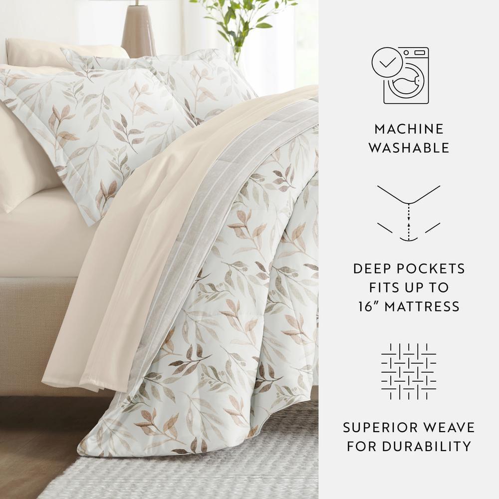 IEnjoy Home 7-Piece Bedding Bundle - Pattern Comforter and Sheet Set