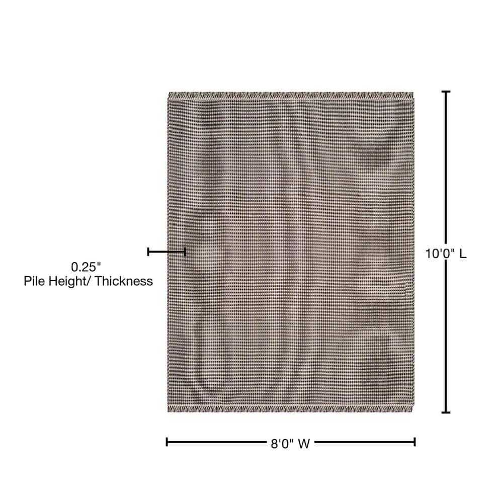 Montauk MTK340 Hand Woven Indoor Area Rug - Ivory/Black - 8'x10' - Safavieh