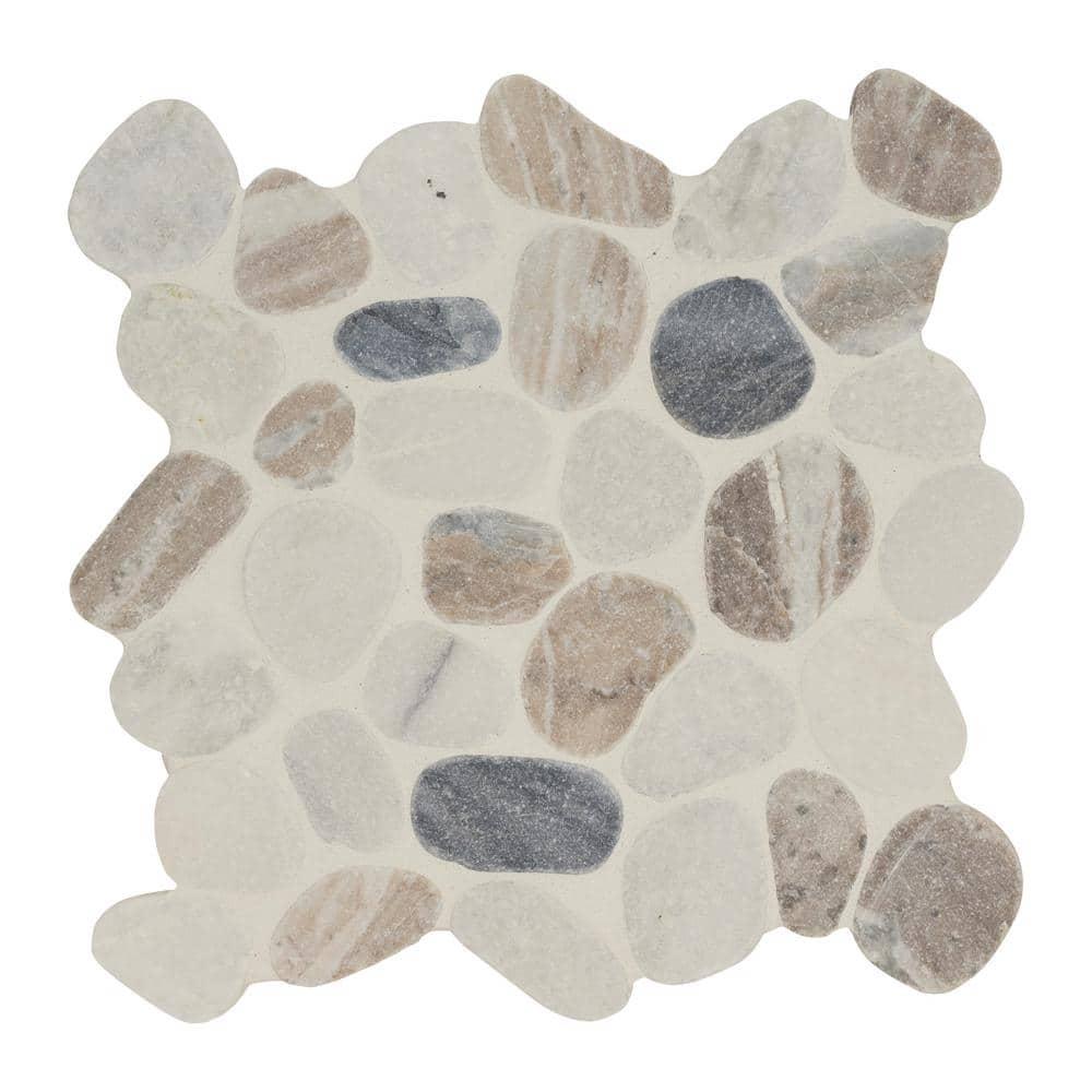 Ackland 12" x 12" Natural Stone Pebbles/Rocks Mosaic Floor & Wall Tile