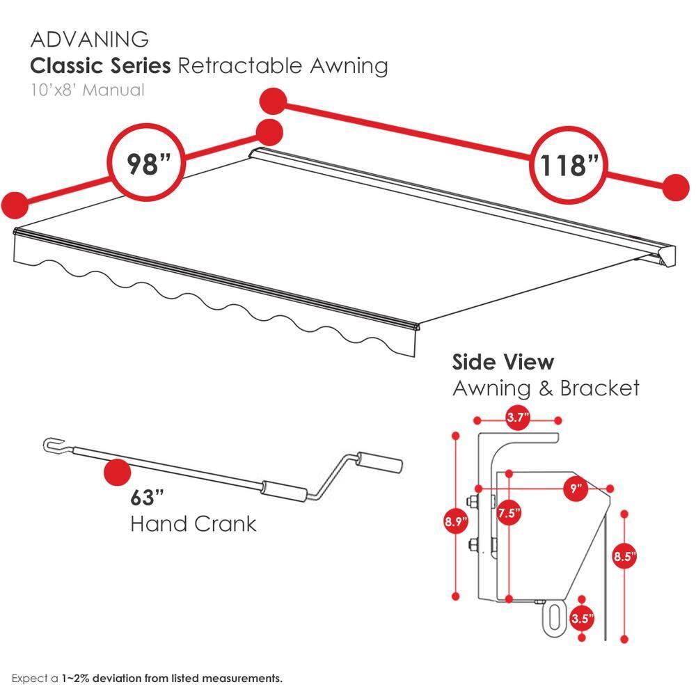 Classic Manual Retractable Patio Awning