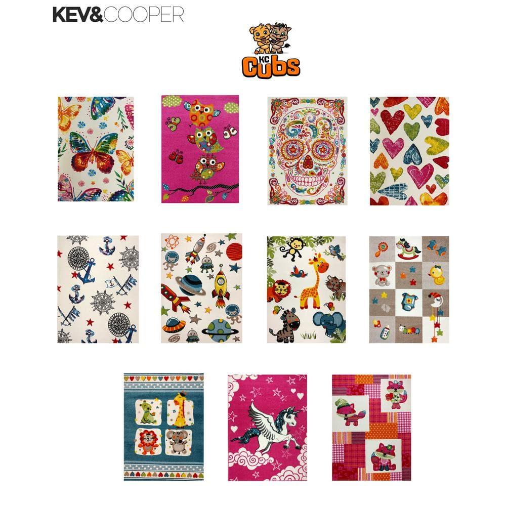 KC CUBS Boy & Girl Kids ABC Alphabet Animal Educational Learning & Fun Game Play Area Non Slip Nursery Bedroom Classroom Rug Carpet, 3' 3" x 4' 11"