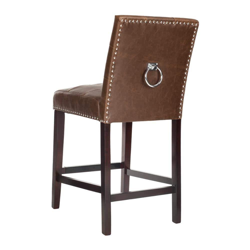 Nikita Counter Stool (Set of 2) - BST6303 - Brown/Espresso - Safavieh