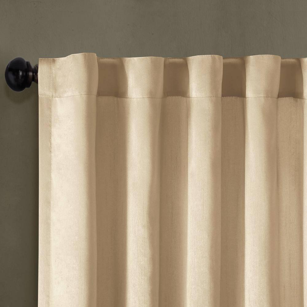Andora Embroidered Branch Rod Pocket Single Curtain Panel