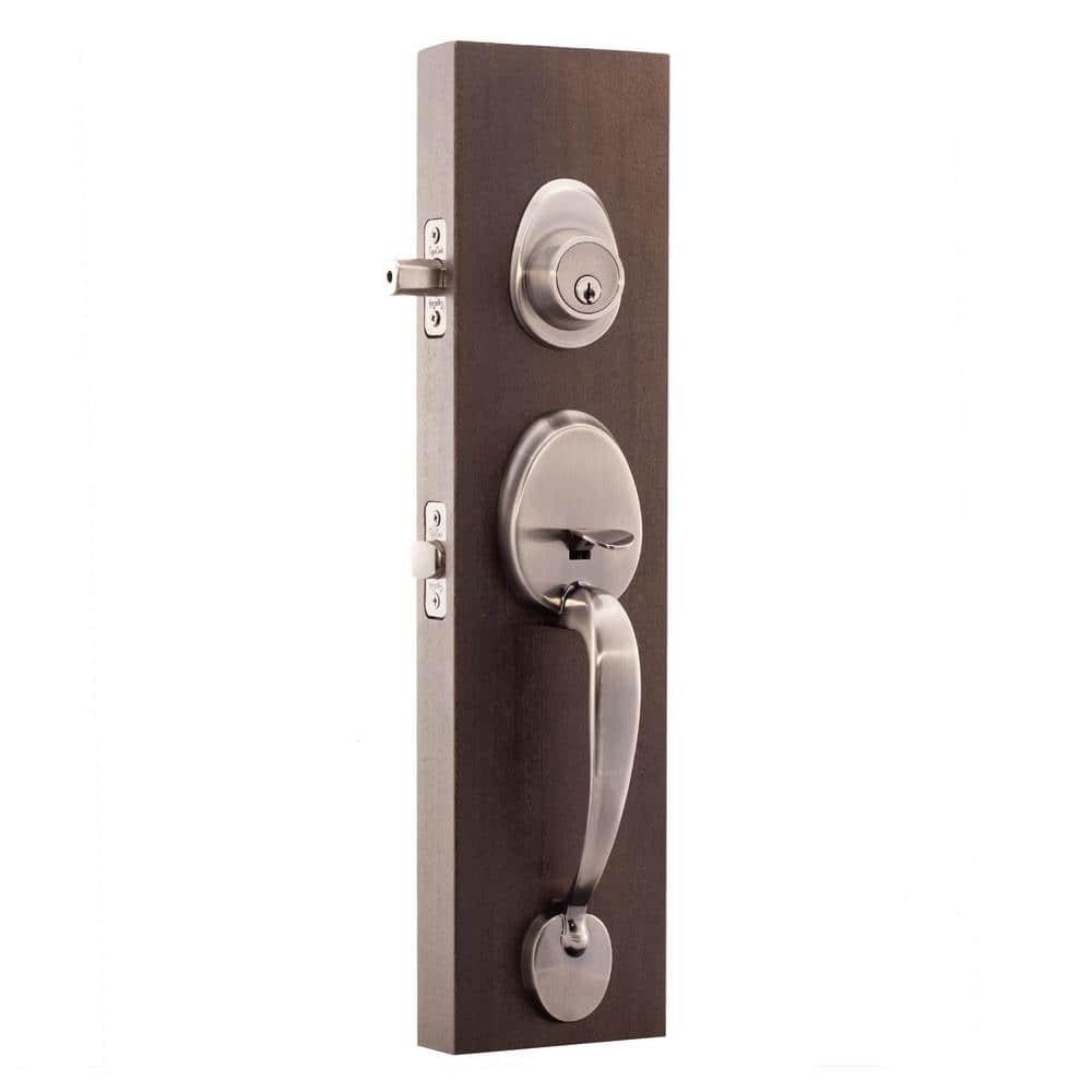 Copper Creek Handleset with Single Cylinder Deadbolt and Door Knob and Colonial Rosette
