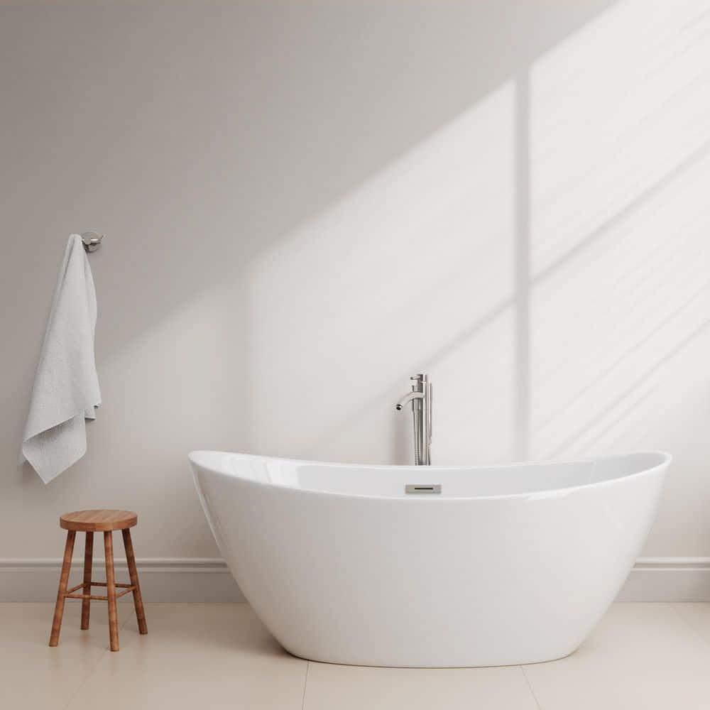 Dorrit 66" x 32" Freestanding Soaking Acrylic Bathtub