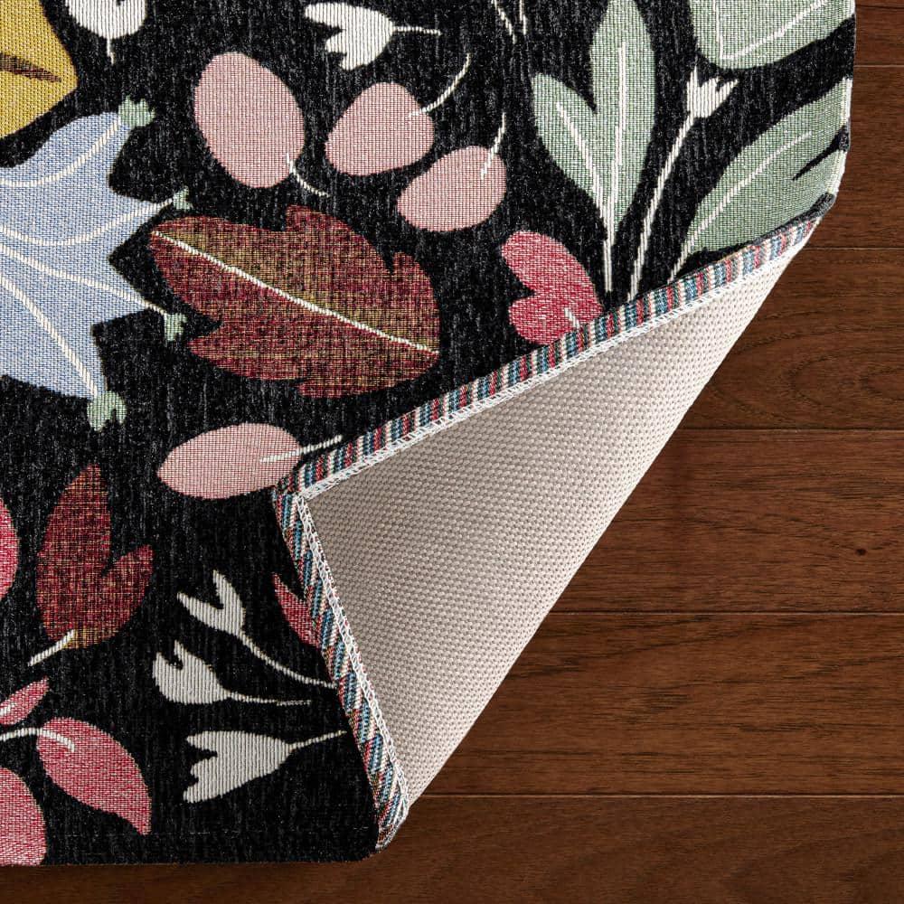 Town & Country Living Town & Country Living Livie Floral Drip Everwash Washable Multi-Use Non-Slip Backing Decorative Rug