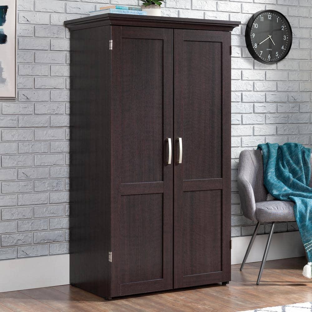 Dakota Oak and Soft White Craft and Sewing Armoire