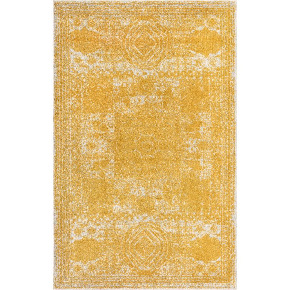 Bromley Wells Yellow 5 ft. x 8 ft. Area Rug