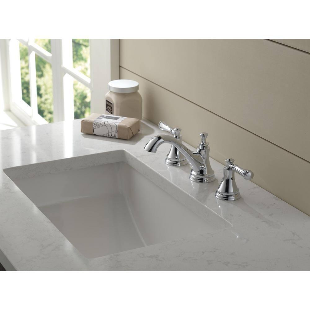 Ara Widespread Bathroom Faucet 3 Hole, 2-handle Bathroom Sink Faucet with Drain Assembly