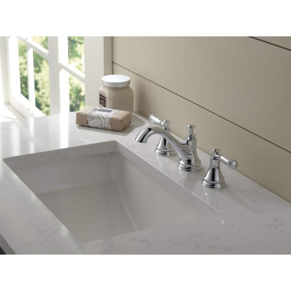 Ara Widespread Bathroom Faucet 3 Hole, 2-handle Bathroom Sink Faucet with Drain Assembly