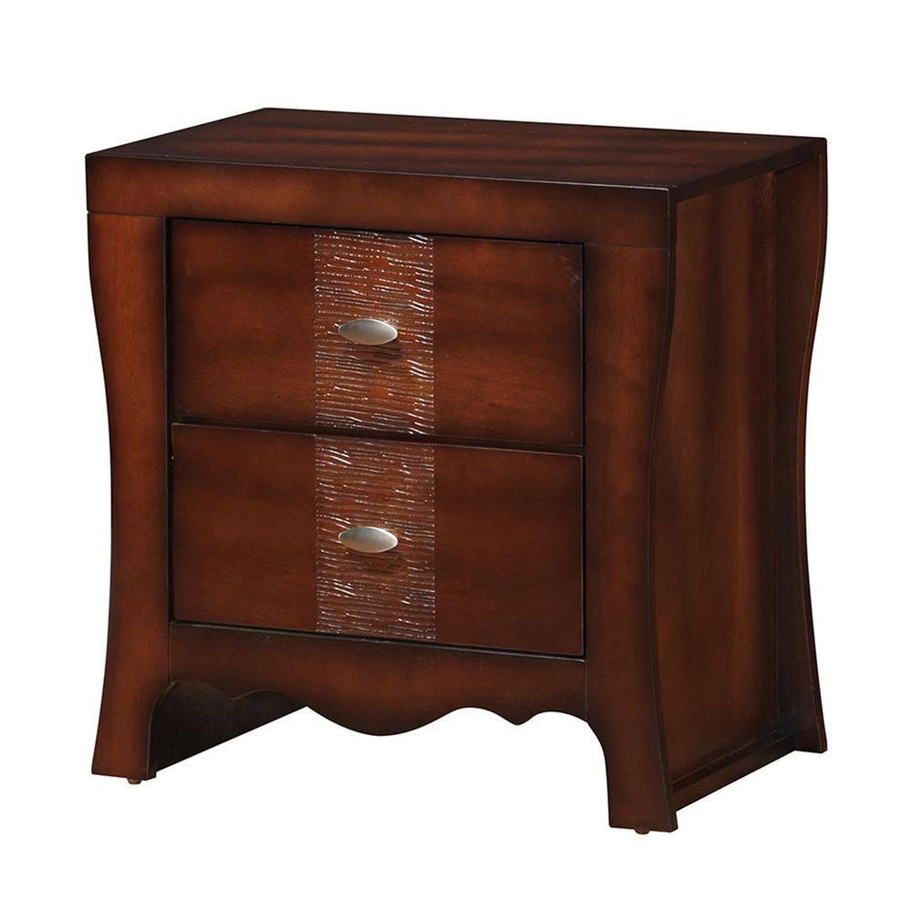 Picket House Furnishings Aria 2-Drawer Nightstand Espresso: Includes Anti-Tip Anchoring, Wood Veneer, Hardwood Frame