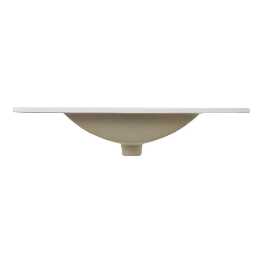 Jonathan Y Ancillary 3-Hole 30" Classic Contemporary Rectangular Ceramic Single Sink Basin Vanity Top
