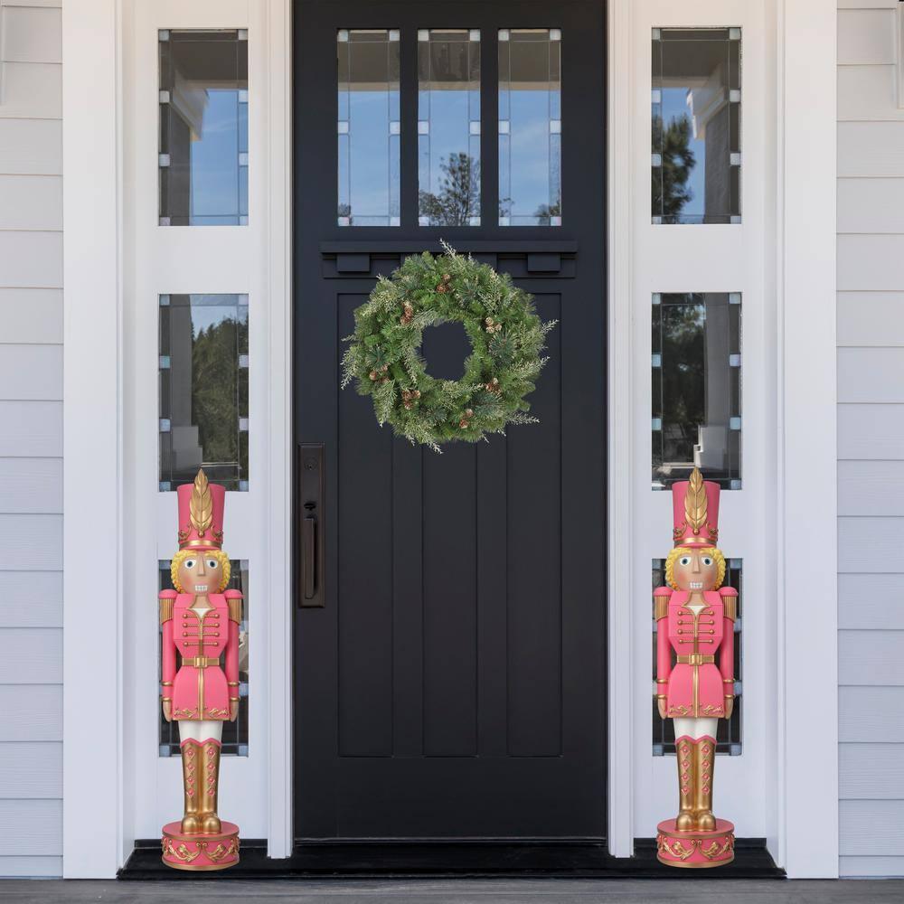 Haute Decor 37" Christmas Female Nutcracker Pink/Gold - Solid Resin Construction