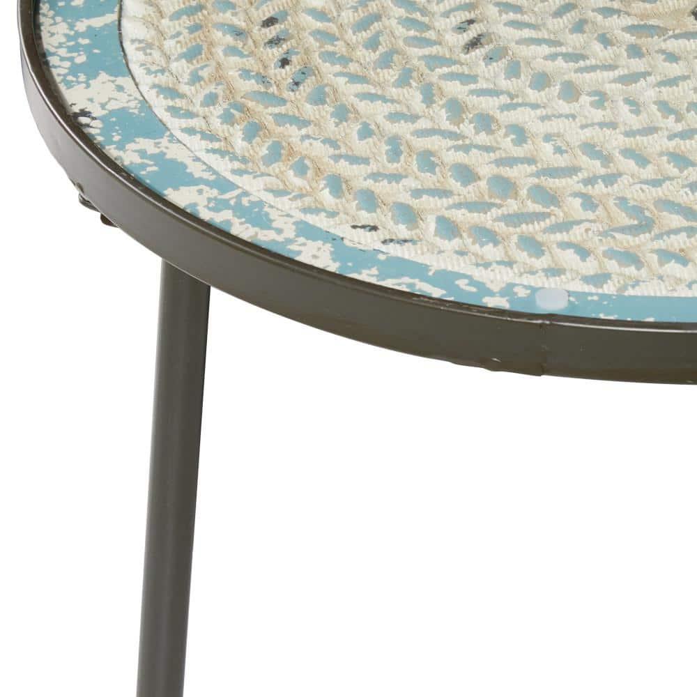 Black Metal Vintage Accent Table