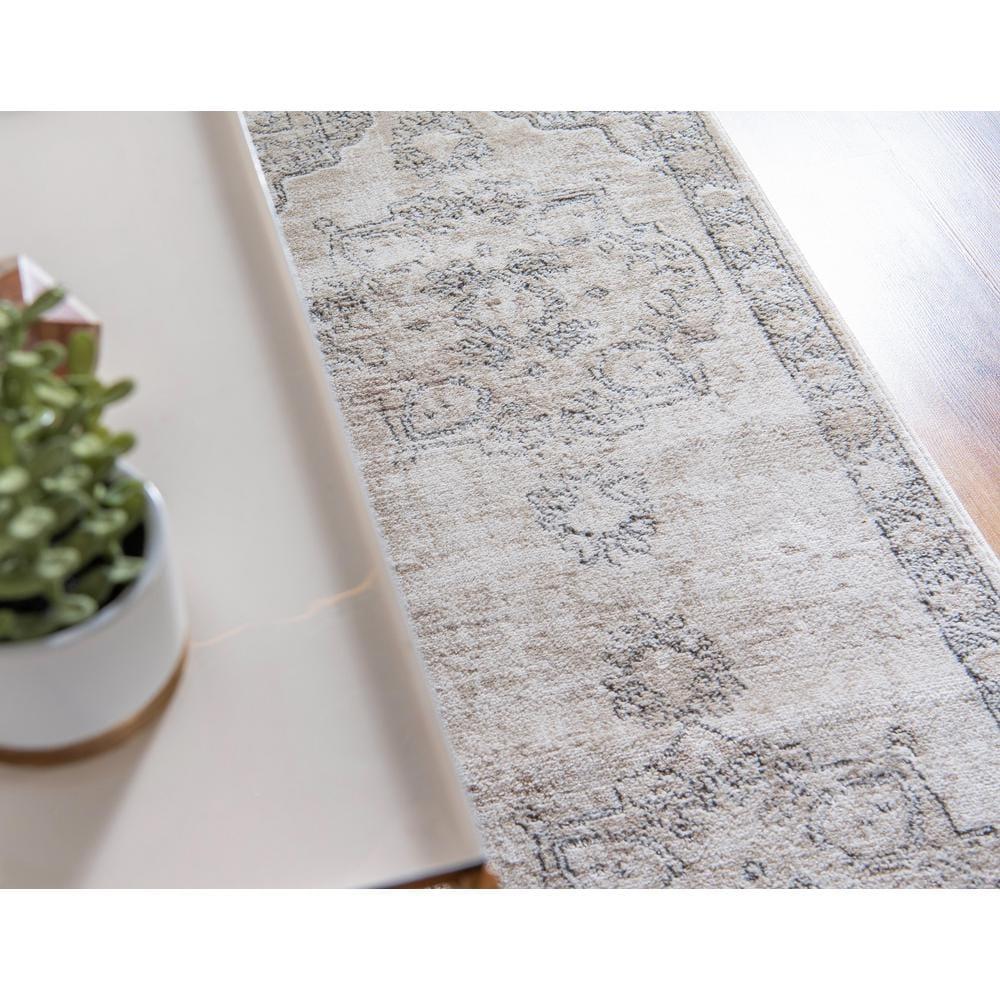 Unique Loom Portland Collection Area Rug - Canby (2'  x 8' Runner Ivory/Beige)